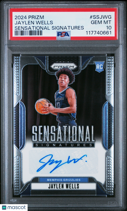 2024 Prizm Jaylen Wells SS Rookie Auto PSA 10
