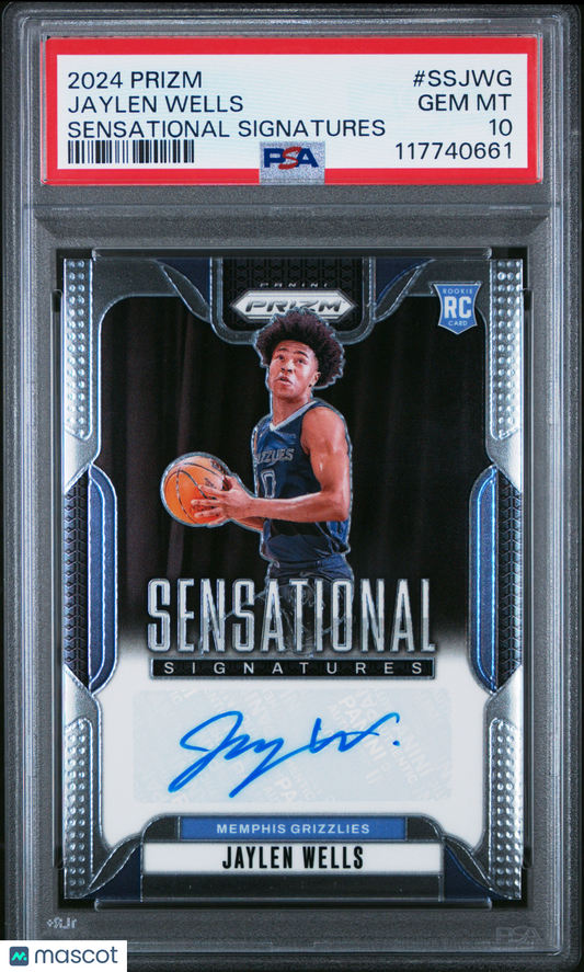 2024 Prizm Jaylen Wells SS Rookie Auto PSA 10