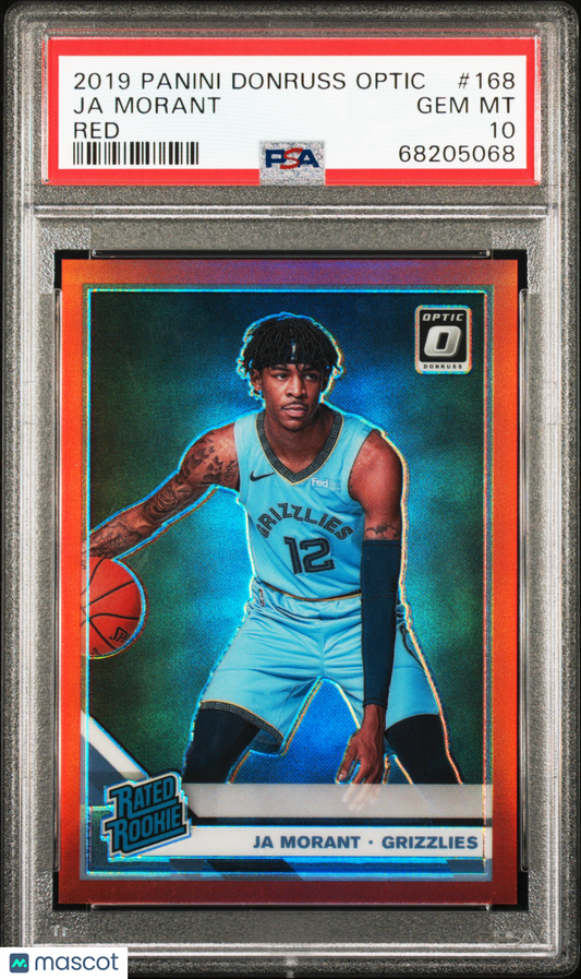 2019-20 Optic Ja Morant Red Rookie /99 PSA 10