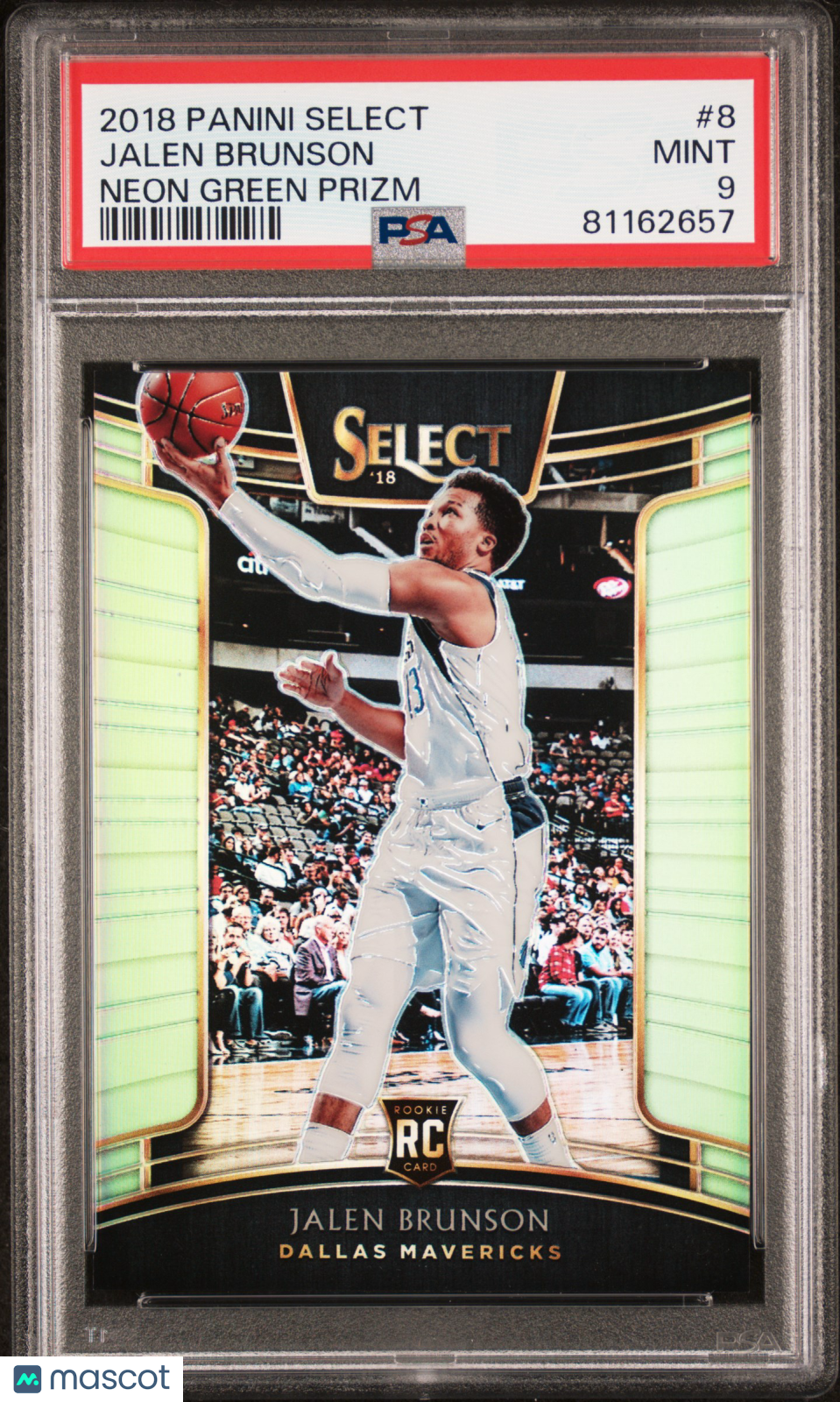 2018-19 Select Jalen Brunson Neon Green Rookie /75 PSA 9