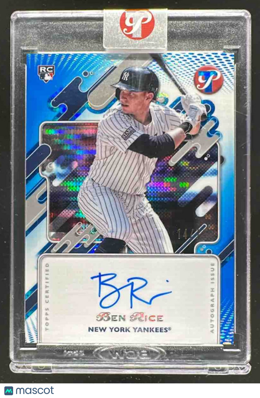 2025 Topps Pristine Ben Rice #PA-BR Auto Blue RC /75