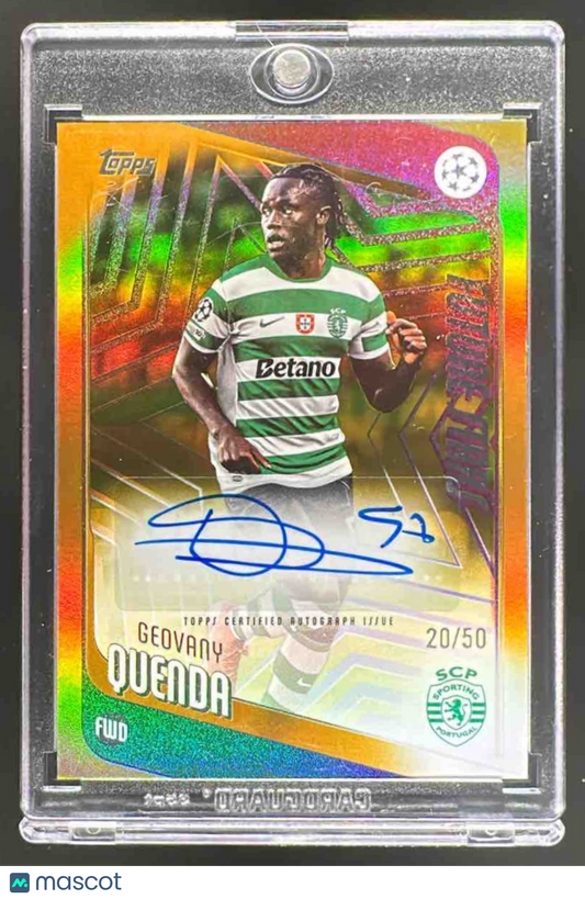 2025 Topps UEFA Club Competitions Geovany Quenda Future Stars Auto Gold Foil /50