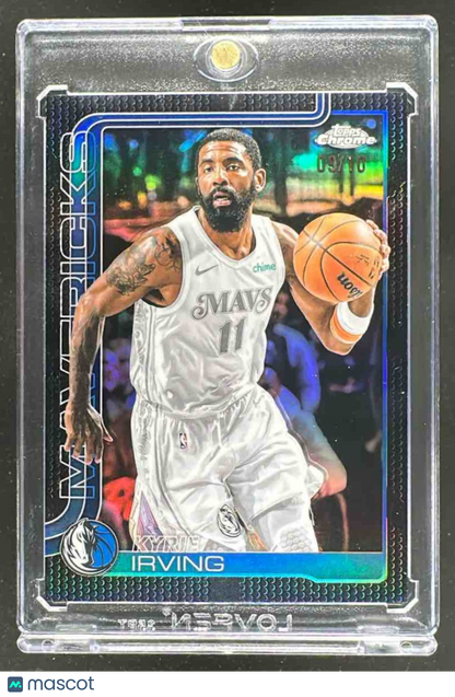 2025-26 Topps Chrome Kyrie Irving #40 Black Refractor 9/10 Mavericks