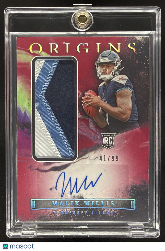 2022 Panini Origins Malik Willis #152 Red 41/99 MEM Auto RC