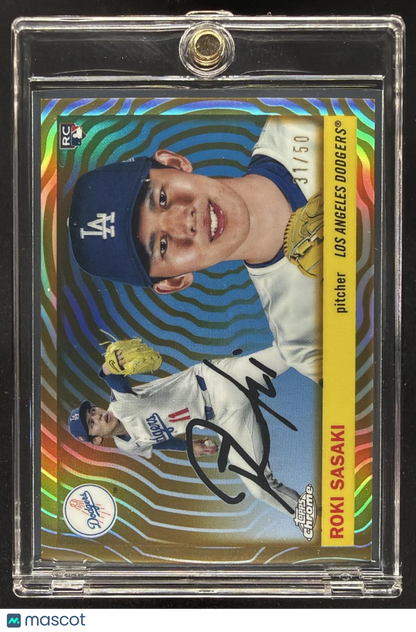 2025 Topps Chrome Platinum Anniversary Roki Sasaki #239 Gold Refractor /50 RC
