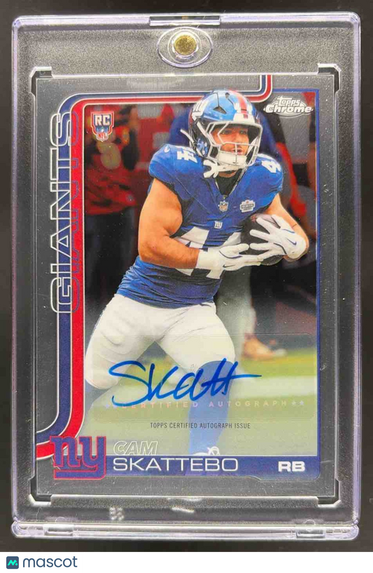 2025 Topps Chrome Cam Skattebo #RA-CS Rookie Auto RC