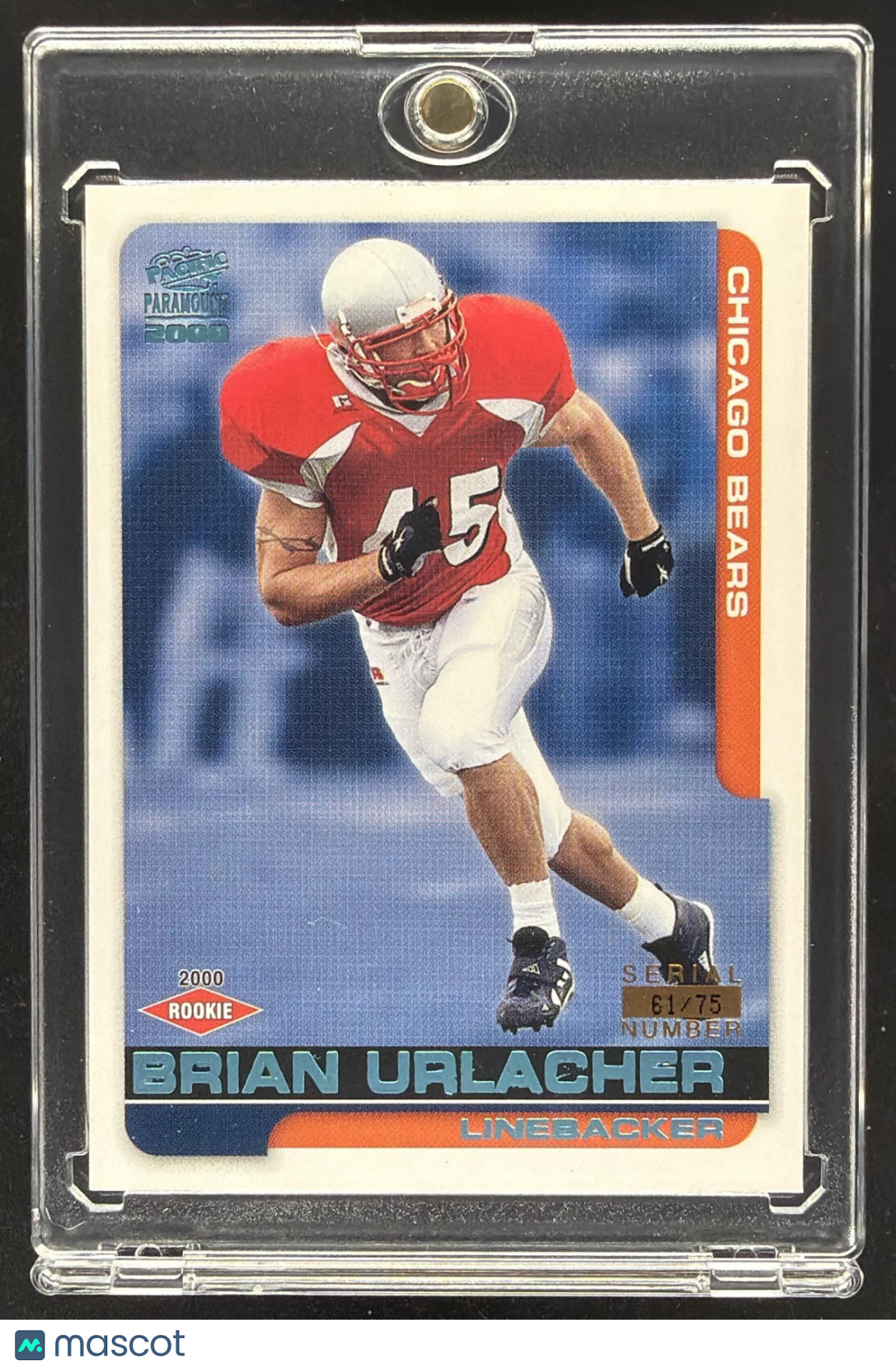2000 Pacific Paramount Brian Urlacher #45 RC /75