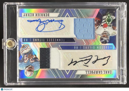 2020 Panini Phoenix Derrick Henry Earl Campbell #DPA-HT Dual Patch Auto 8/10