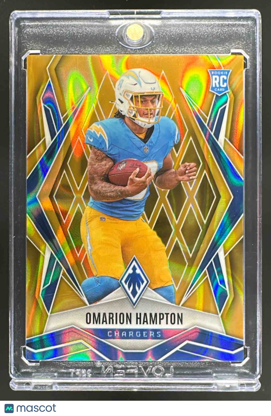 2025 Panini Phoenix Omarion Hampton #192 Gold Seismic 1/10 RC
