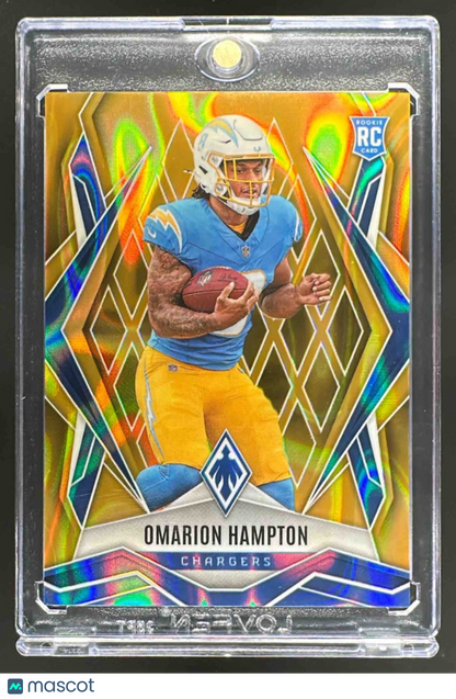 2025 Panini Phoenix Omarion Hampton #192 Gold Seismic 1/10 RC