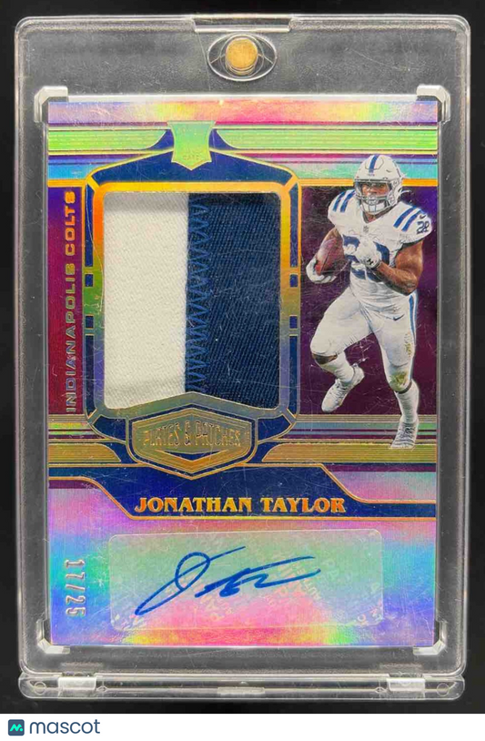 2020 Panini Plates & Patches Jonathan Taylor #RPA-JT Rookie Patch Auto /99 MEM RC