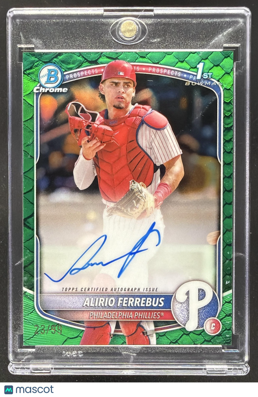 2025 Bowman Chrome Alirio Ferrebus #CPA-AF Auto 1st Prospect Green /99