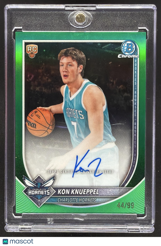 2025 Bowman Kon Knueppel #BCA-KK Chrome Auto Green Geometric Refractor /99 RC