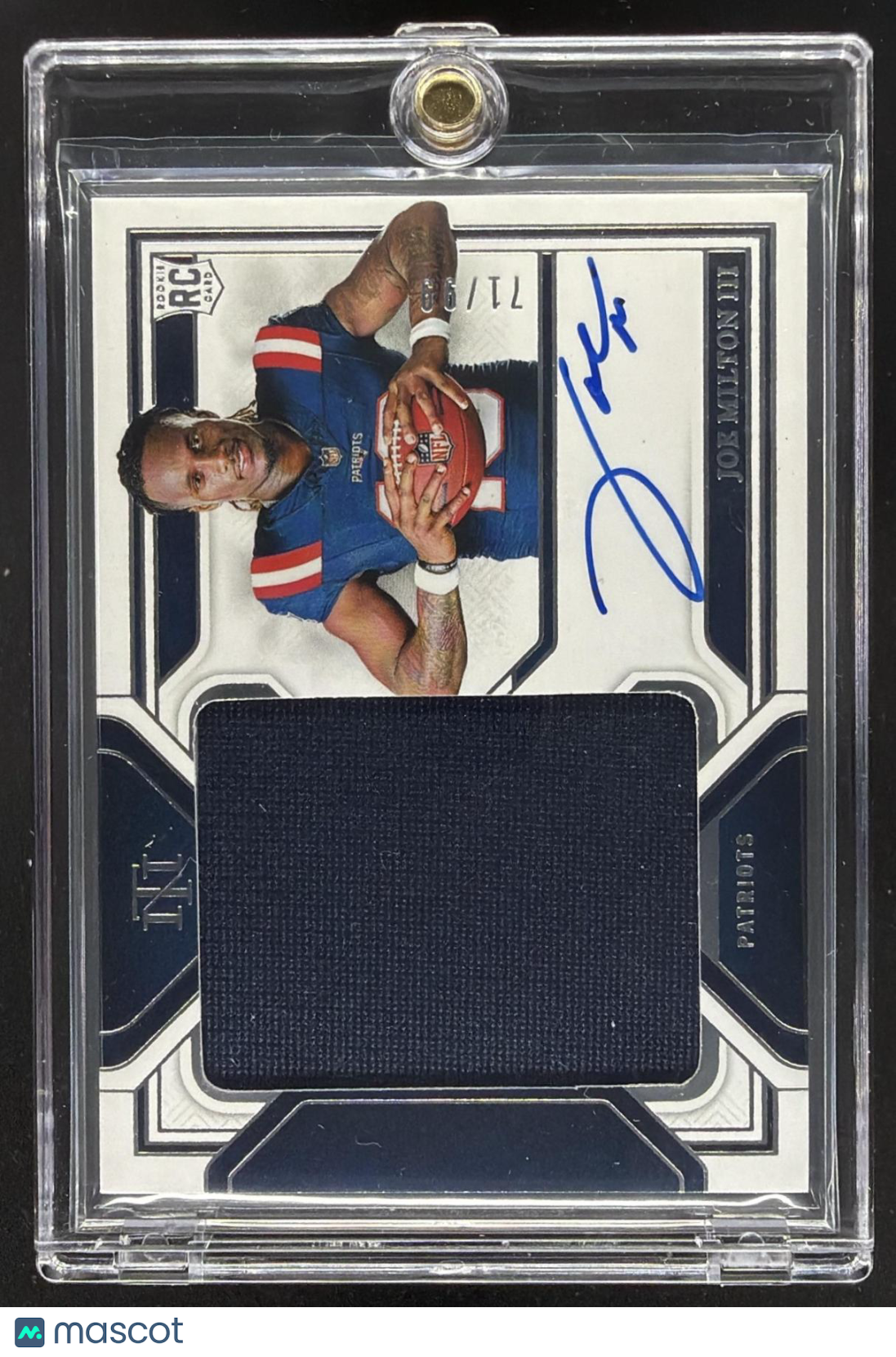2024 Panini National Treasures Joe Milton III #6 Rookie Material RPS /99 Auto