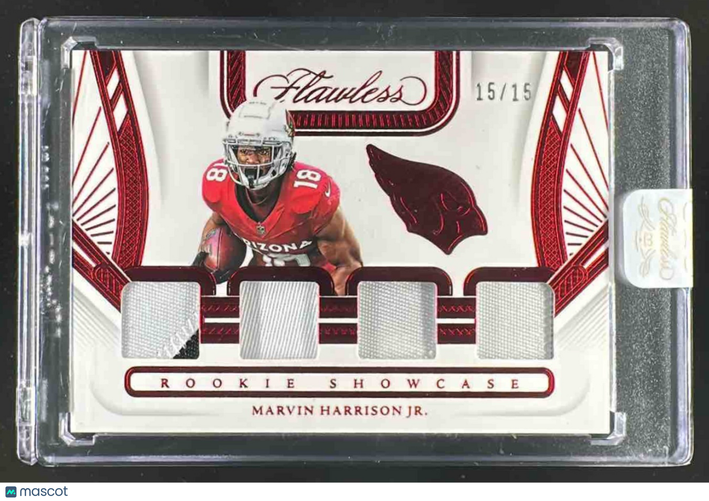 2025 Panini Flawless Marvin Harrison Jr. #17 Draft Night Jerseys Ruby /15 MEM