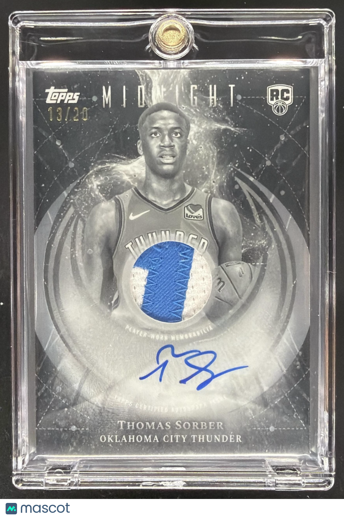 2025-26 Topps Midnight Thomas Sorber #RJA-TS Rookie Patch Auto Equinox 13/20 RC