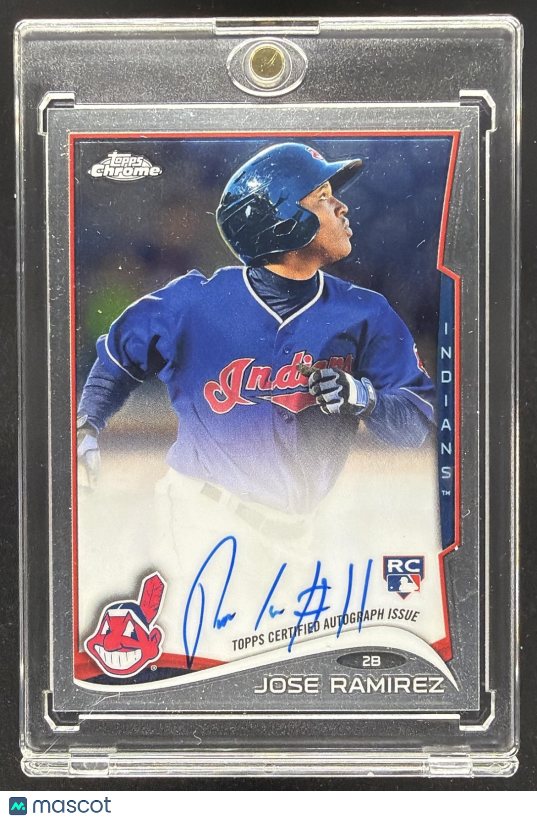 2014 Topps Chrome Jose Ramirez #45 Rookie Auto RC