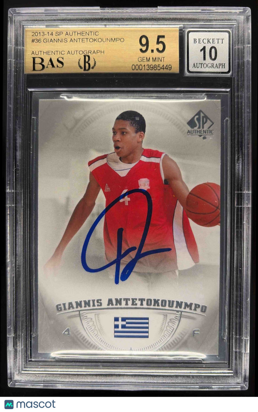 2013-14 SP Authentic Giannis Antetokounmpo #36 Auto RC BGS 9.5