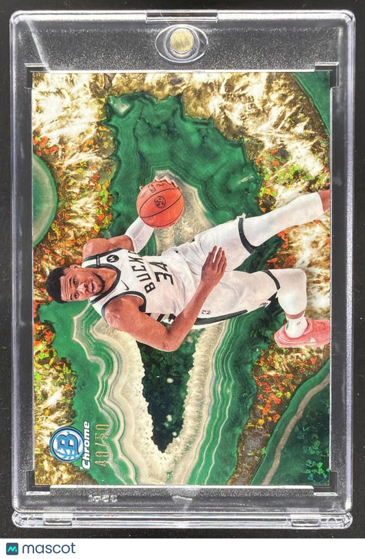 2025 Bowman Giannis Antetokounmpo #CNB-8 Chrome Crystalized Gold Crystal Refractor /50 SSP