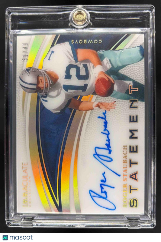 2025 Panini Immaculate Roger Staubach #SS-RSH Statement Signatures 31/49
