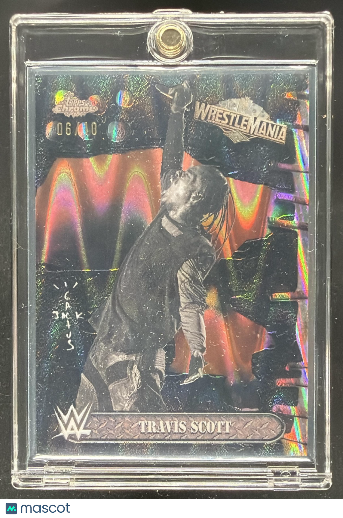 2025 Topps Chrome WWE x Cactus Jack Travis Scott Black Refractor /10