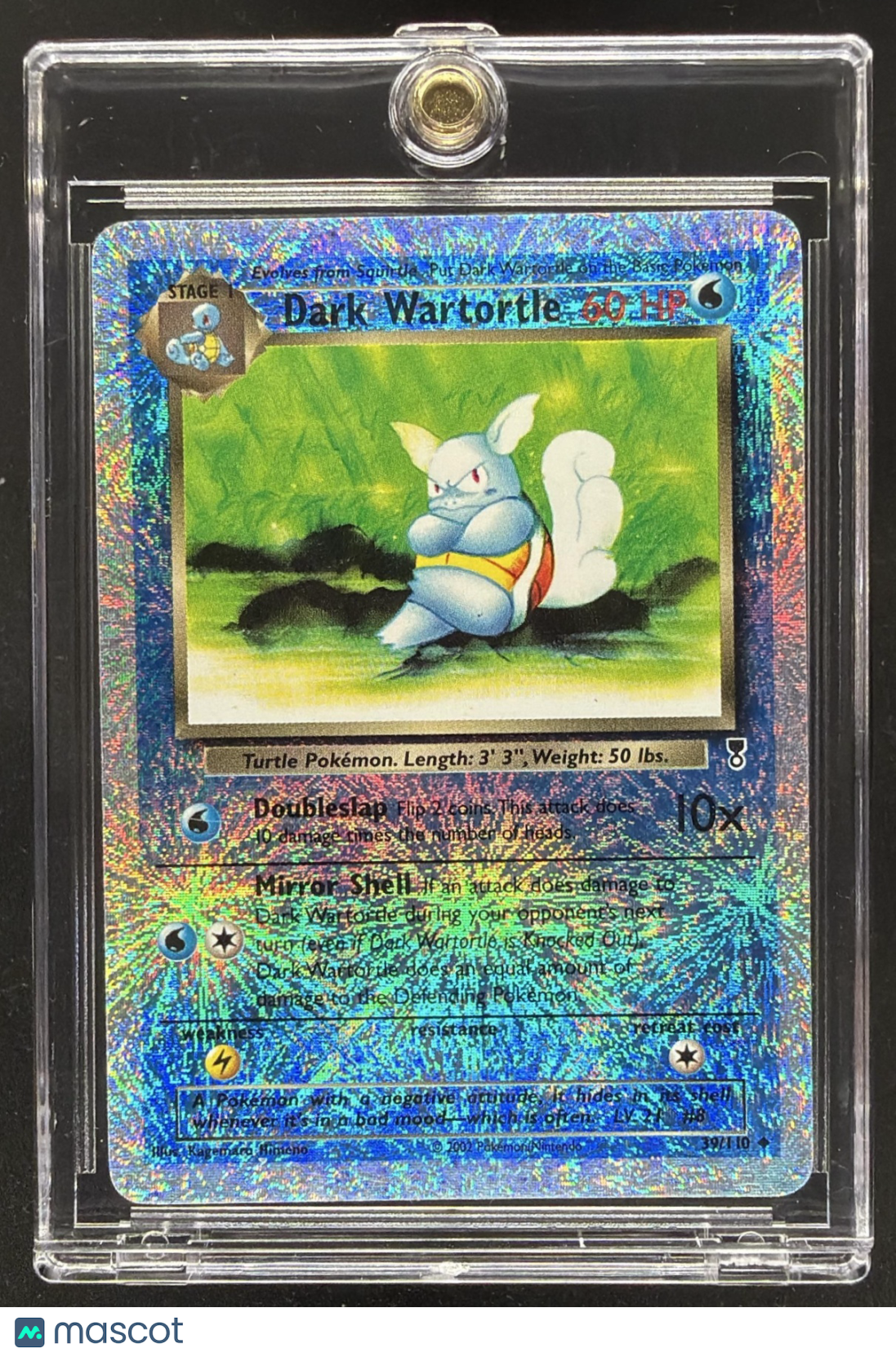 2000 Pokemon Dark Wartortle 39/110 Reverse Holo