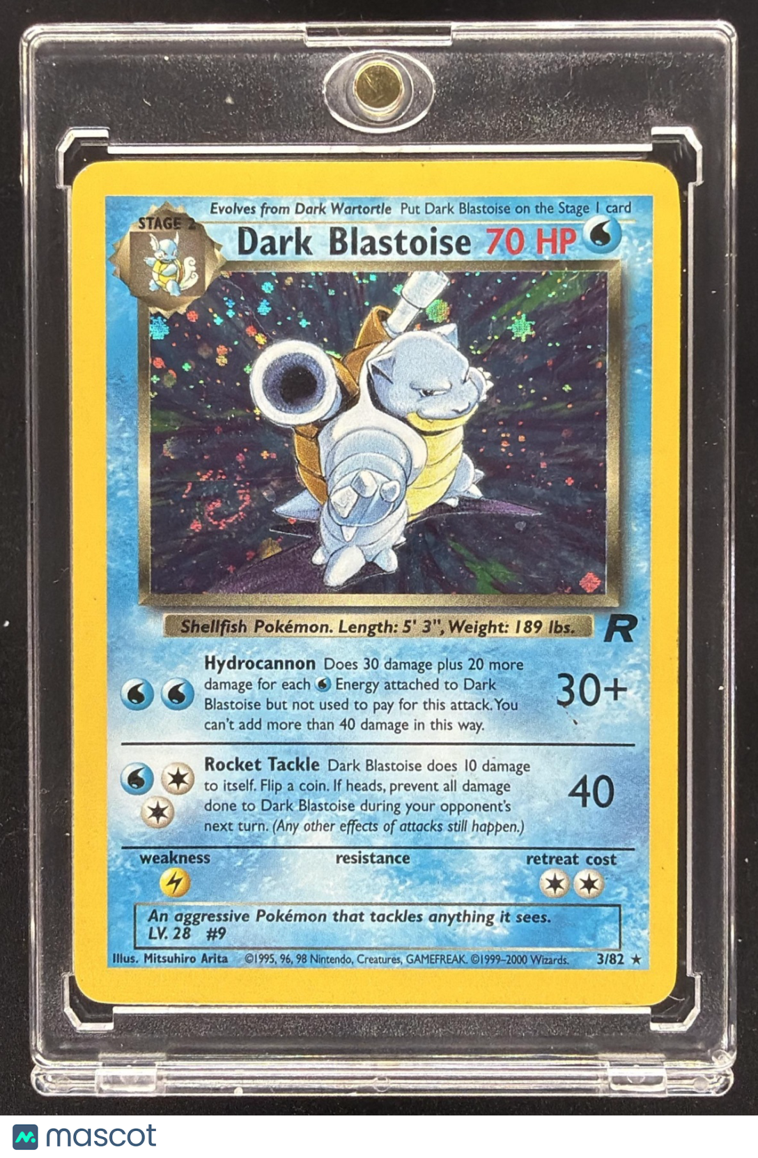 2000 Pokemon Team Rocket First Edition Dark Blastoise #3/82 Holo