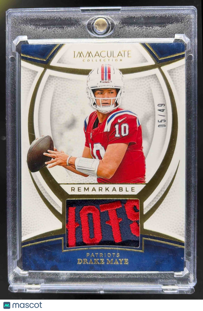 2025 Panini Immaculate Collection Drake Maye #26 Remarkable Jerseys /49 Patch