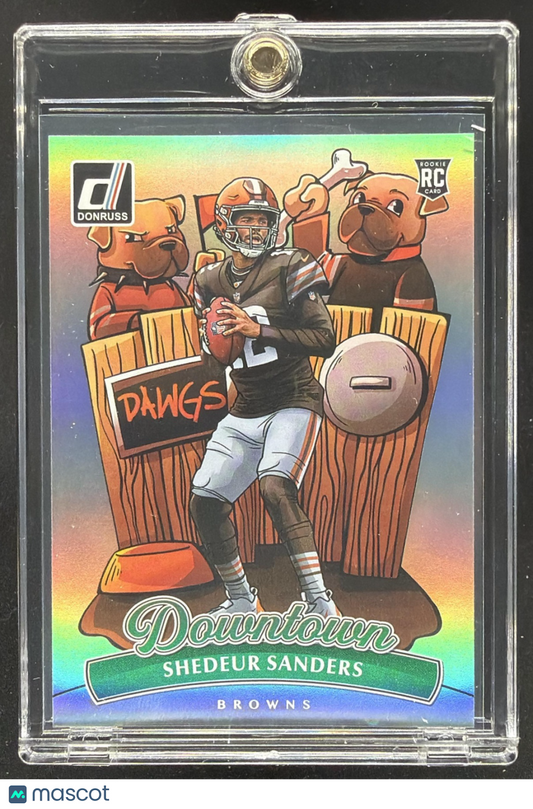 2025 Panini Donruss Shedeur Sanders #17 Rookie Downtown Case Hit