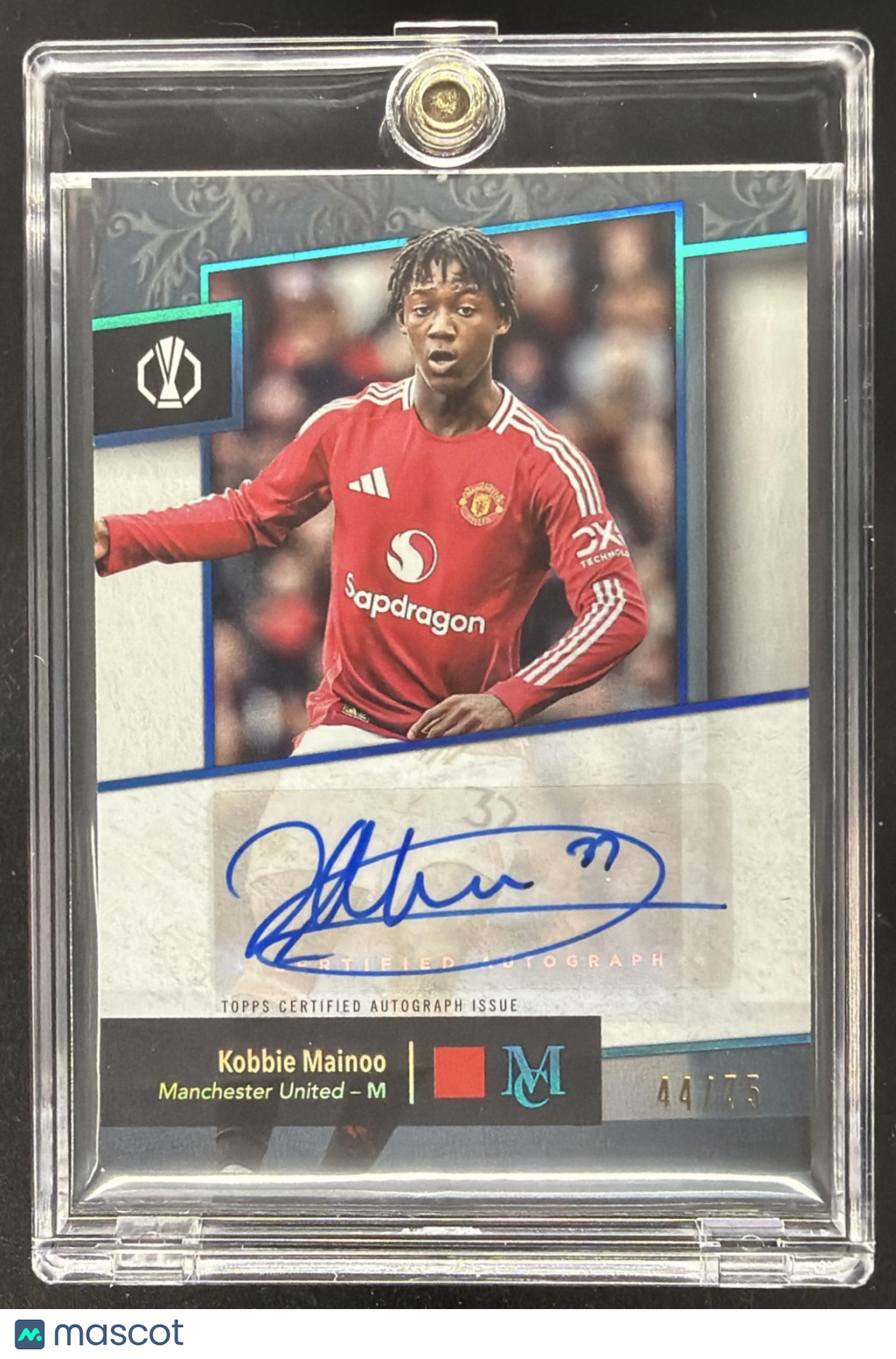 2024 Topps Museum Collection UEFA Club Kobbie Mainoo #AA-KM Archival Auto /75