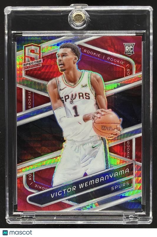 2023-24 Panini Spectra Victor Wembanyama #136 Red Hyper RC