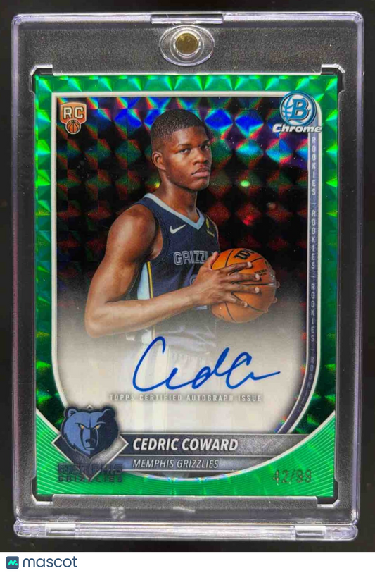 2025 Bowman Cedric Coward #BCA-CC Chrome Auto Green Geo Refractor /99 RC