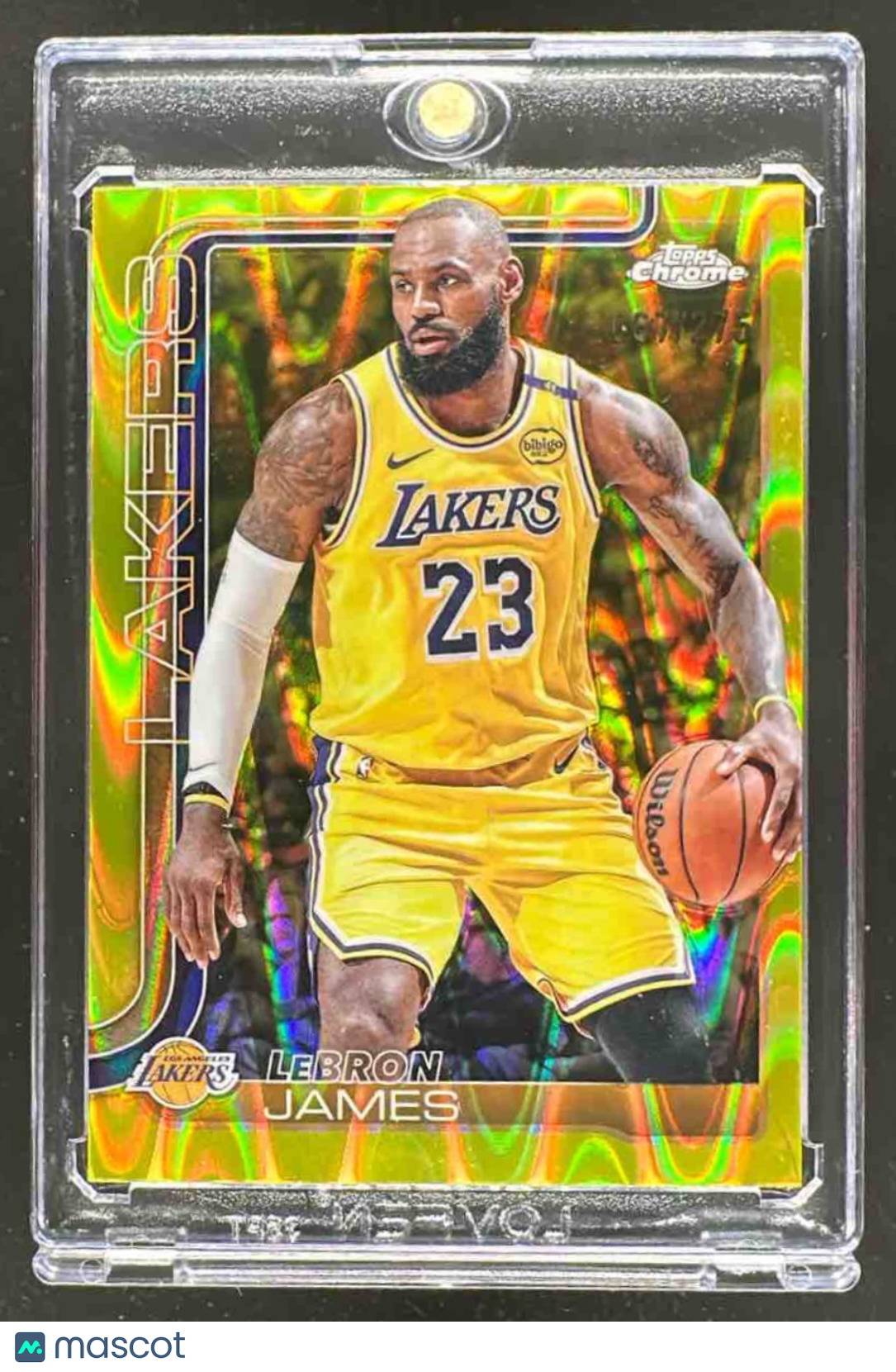 2025-26 Topps Chrome LeBron James #127 Yellow Refractor /275