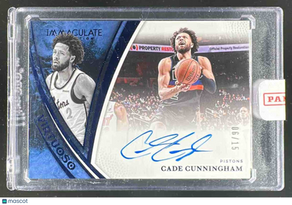 2024 Panini Immaculate Collection Cade Cunningham #2 Virtuoso Auto Blue /15