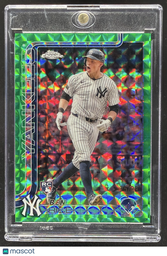 2025 Topps Chrome Ben Rice #139 Green Geometric Refractor 7/99 RC