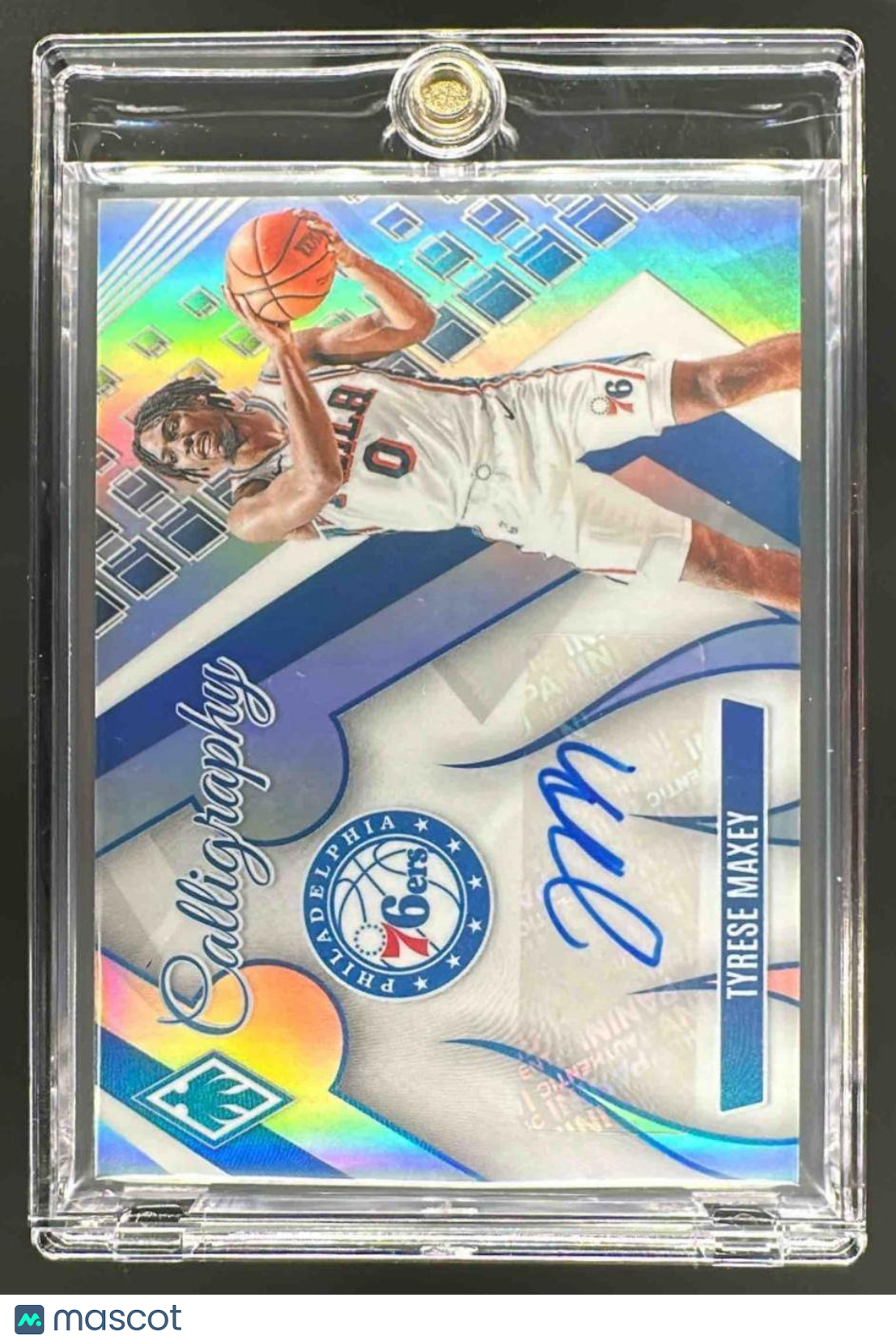 2023-24 Panini Phoenix Tyrese Maxey #CG-TMX Calligraphy /75 Auto