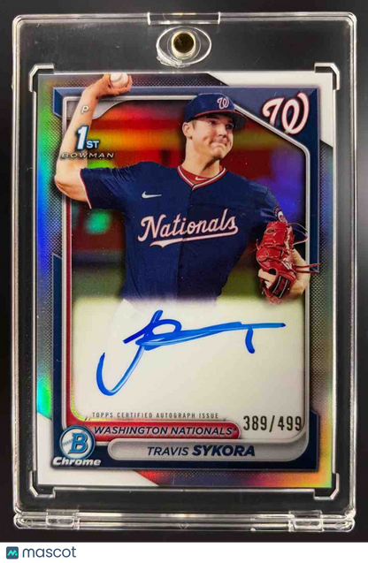 2024 Bowman Travis Sykora #CPA-TSY Chrome Auto Refractor /499 1st