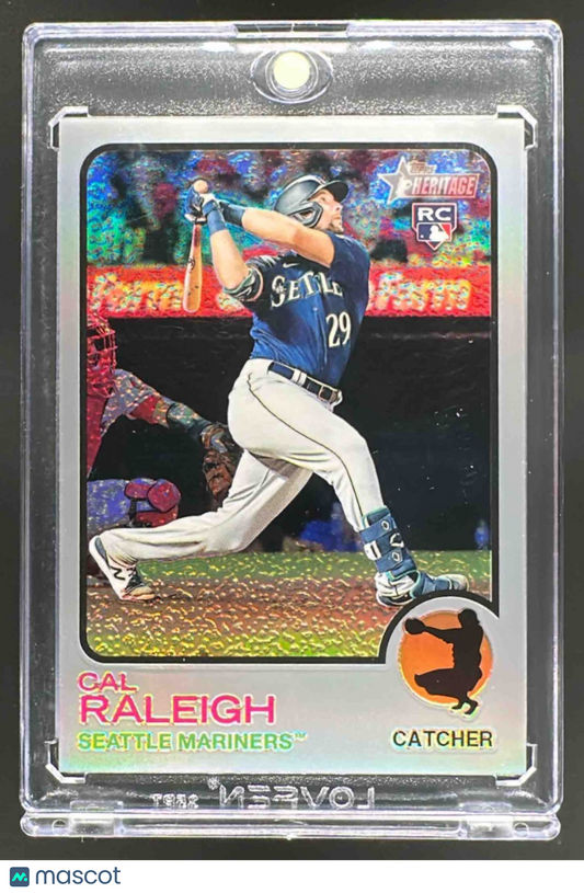 2022 Topps Heritage Cal Raleigh #367 Chrome Silver Refractor 47/373 RC