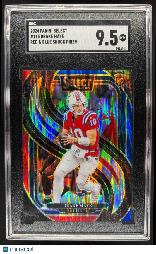 2024 Panini Select Drake Maye #113 Premier RC SGC 9.5