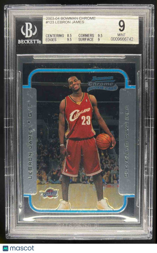 2003-04 Bowman Rookies & Stars LeBron James #123 RC Cavaliers BGS 9