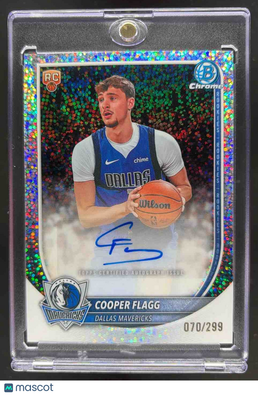 2025-26 Bowman Cooper Flagg #BCA-CF Chrome Auto Speckle Refractor 70/299 RC