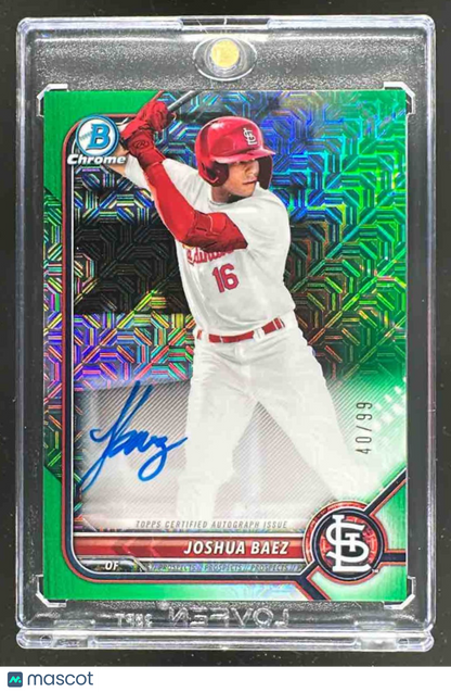 2022 Bowman Mega Box Joshua Baez #BMA-JB Auto Green Mega Refractor 40/99