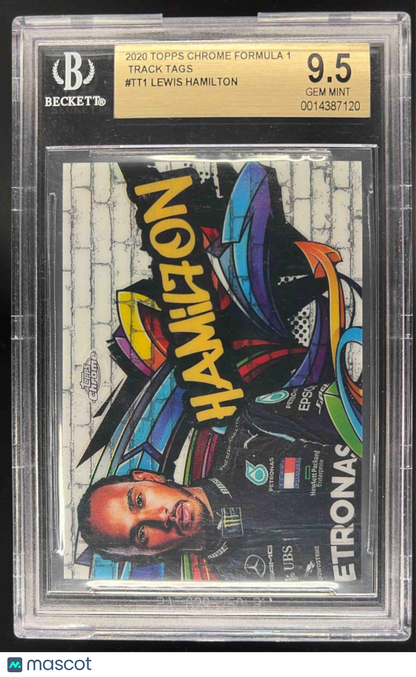 2020 Topps Chrome Formula 1 Lewis Hamilton #TT-1 Track Tags BGS 9.5