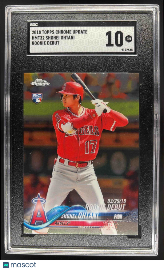 2018 Topps Chrome Update Shohei Ohtani #HMT32 RC SGC 10