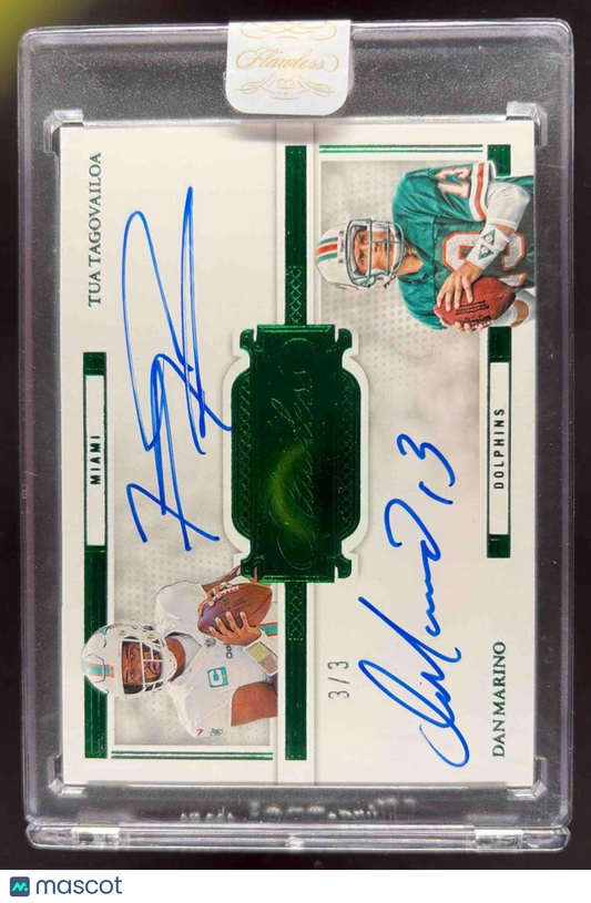 2022 Panini Flawless Dan Marino #AP-DM All Pro Ink Emerald 3/3 Auto Dolphins