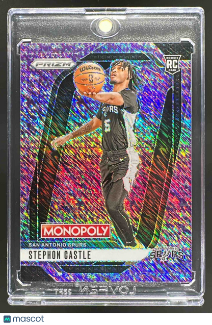 2024 Panini Prizm Monopoly Stephon Castle #75 Purple Millionaire Shimmer /50 RC