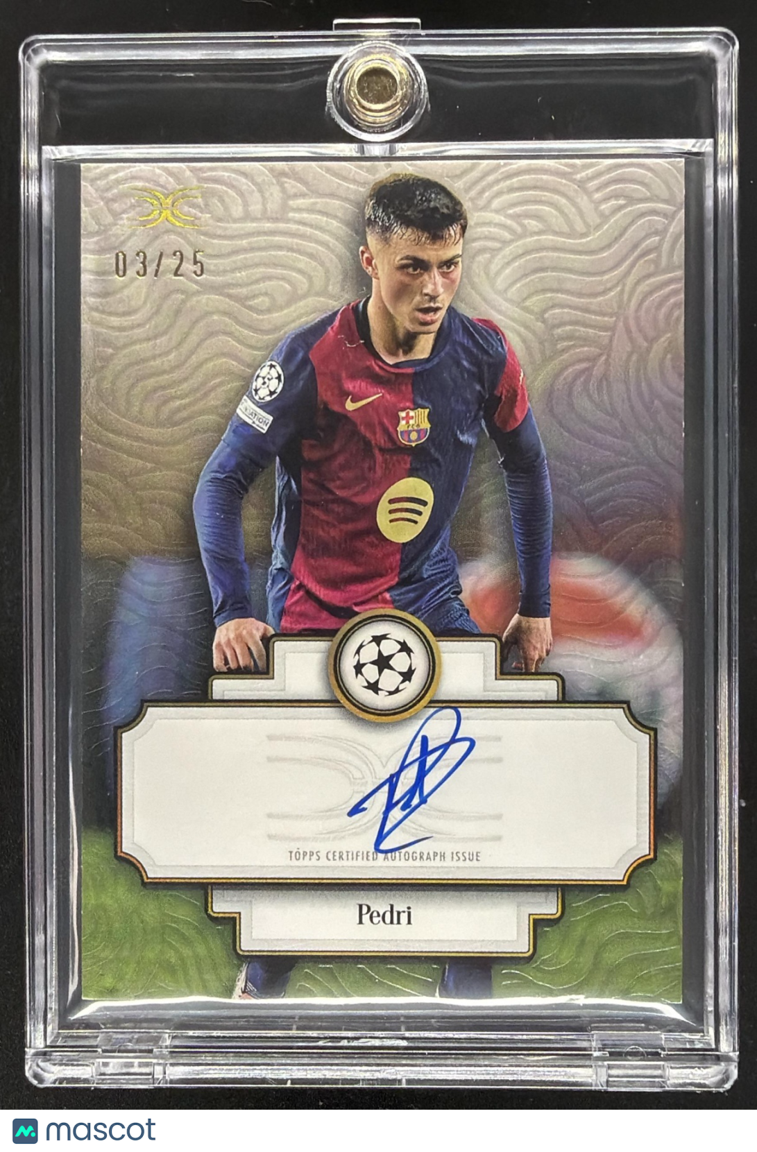 2024 Topps Definitive Collection UEFA Club Competitions Pedri #DIAV-P Auto /25