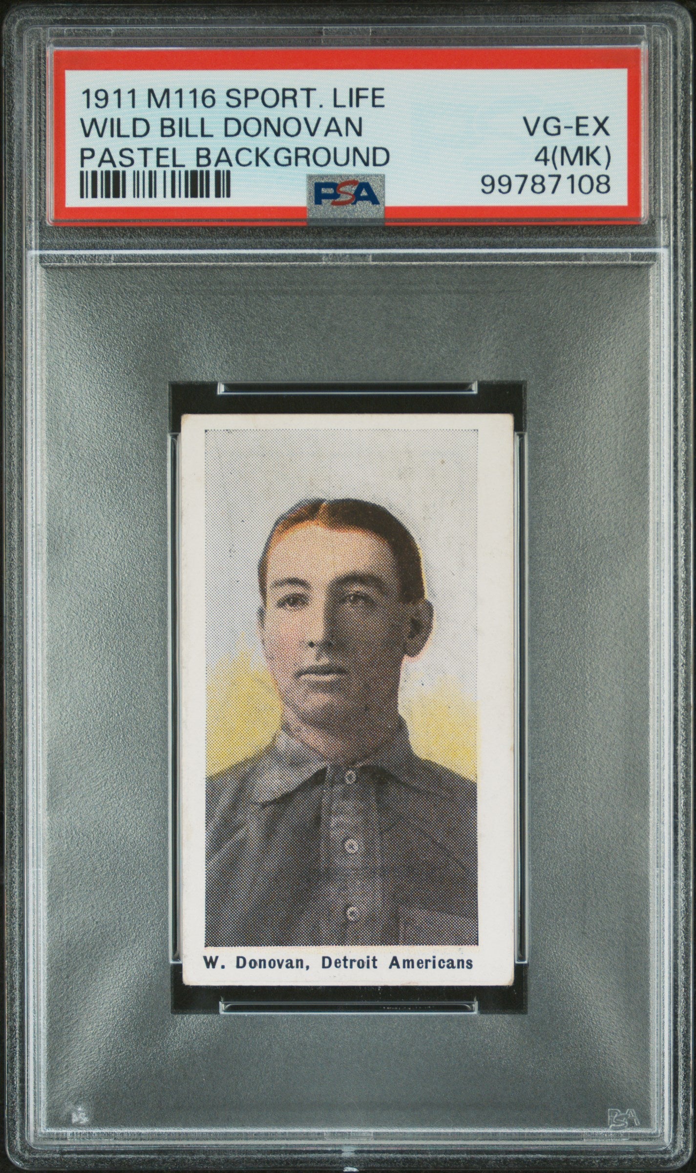 1911 M116 Sporting Life Wild Bill Donovan Pastel PSA 4(MK)