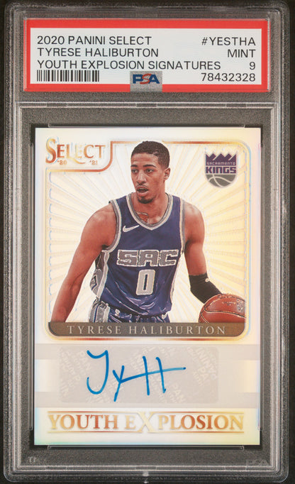 2020 Select Tyrese Haliburton Youth Explosion Silver Auto PSA 9 RC