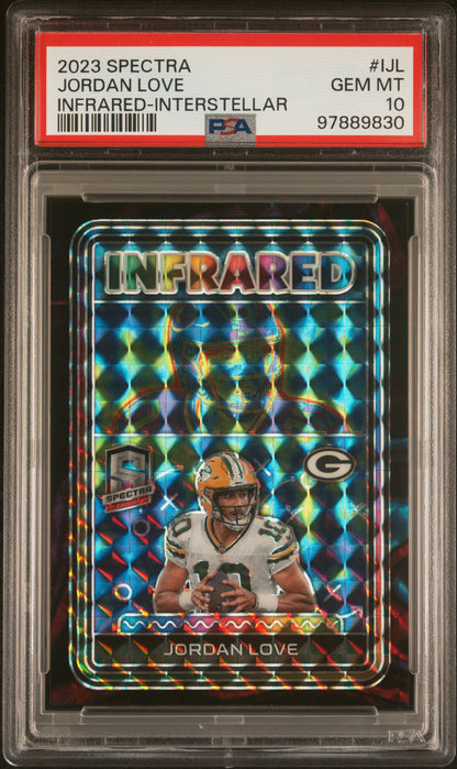 2023 Spectra Jordan Love Infrared Interstellar 40/50 PSA 10